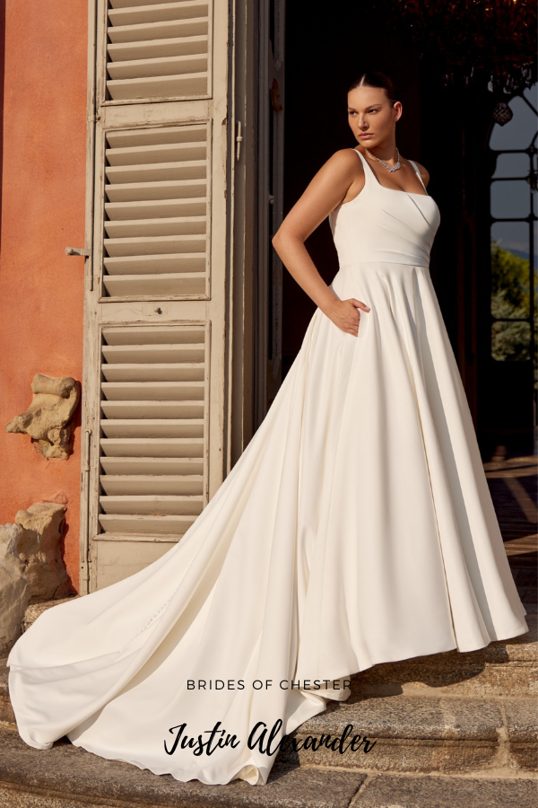 Brides of Chester introduces Justin Alexander Iva 88377 Plus