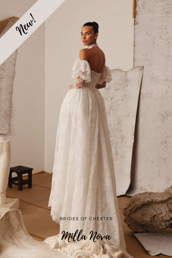 Brides of Chester introduces Milla Nova Iverly Bridal Gown Back Image