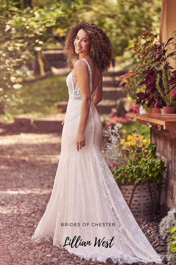 Brides of Chester introduces Lillian West 66136 Bridal Gown Back Image